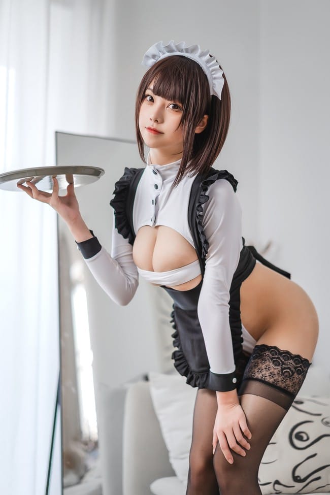 蜜汁猫裘 – NO.093 高叉女仆[50P-651MB]-1