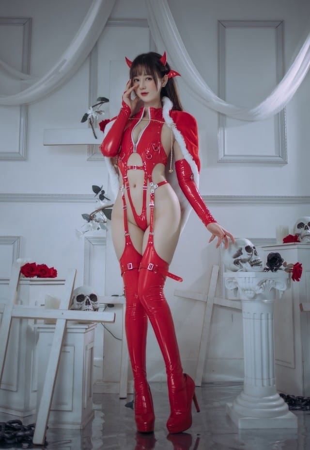 图片[2]-羽生三未 – NO.16 红色胶衣小恶魔[65P3V-1.02G]-爱优社